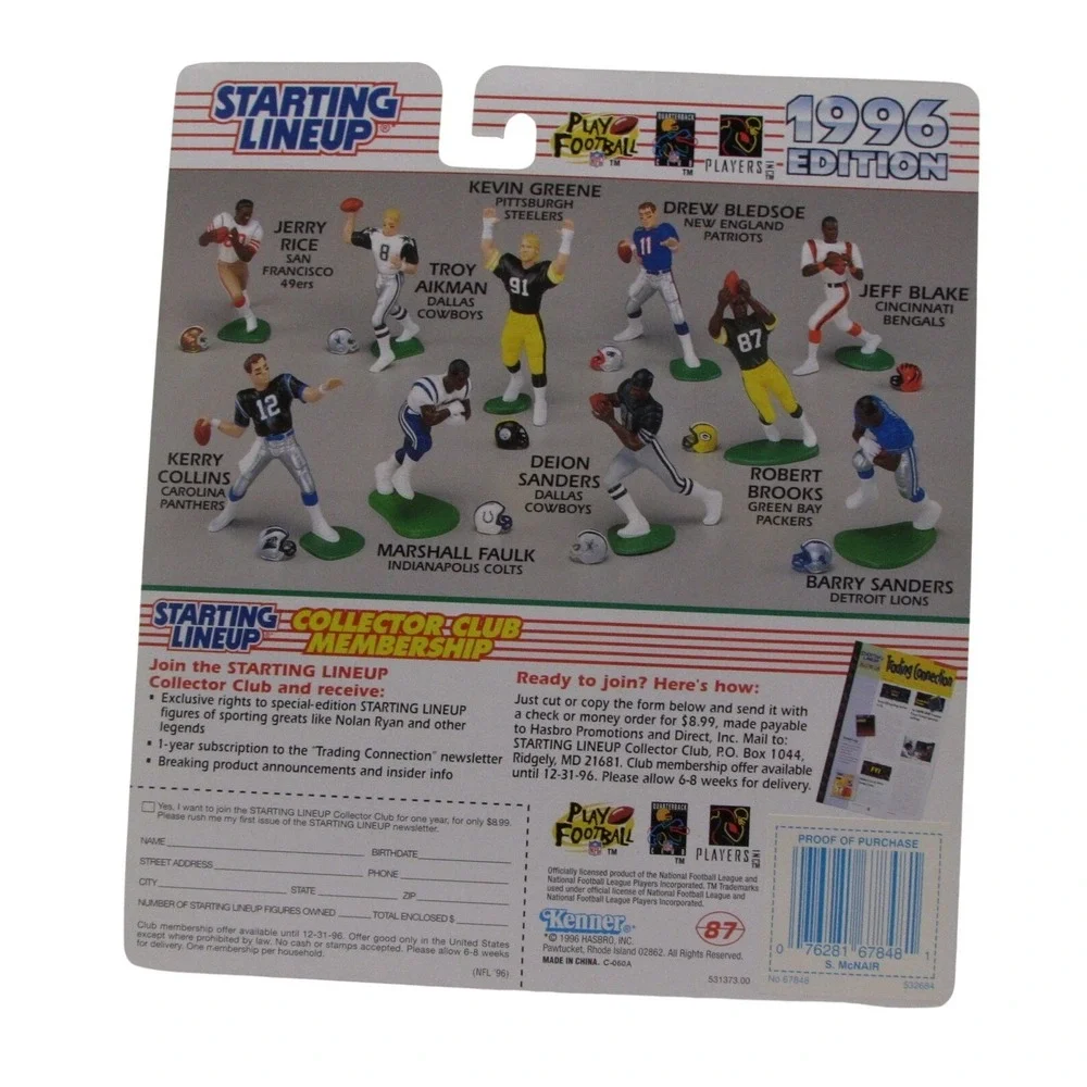 1996 Starting Lineup Steve Mcnair Houston Oilers Football Figure